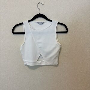 Bershka White Sleeveless Women's Top